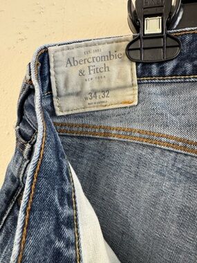 Abercrombie & Fitch Light Blue Denim Jeans with Orange Stitching